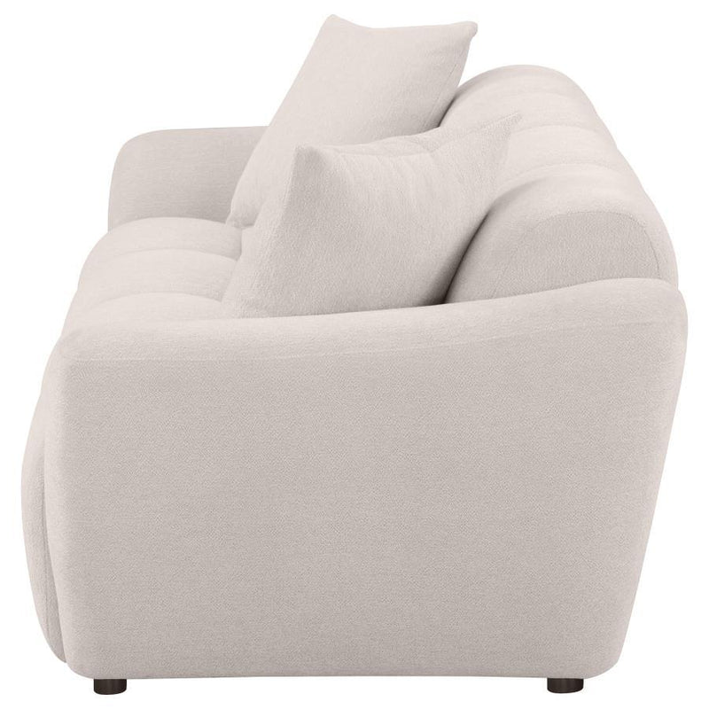 Destino - Chenille Upholstered Splayed Arm Sofa - Greige - JaxCo Furniture