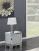 Gillian - Rectangular Mirrored Acrylic Side End Table - Silver - JaxCo Furniture