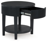Marstream - Black - Round End Table - JaxCo Furniture