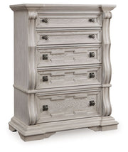 Bruchandi - Antique White - Five Drawer Chest - JaxCo Furniture
