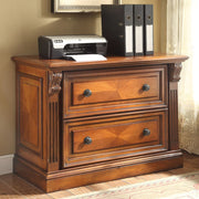 Huntington - 2 Drawer Lateral File - Antique Vintage Pecan - JaxCo Furniture