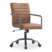 Roy - Open Road Leather Office Chair - Brown - JaxCo Furniture