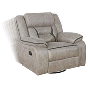 Greer - Upholstered Swivel Glider Recliner Chair - JaxCo Furniture