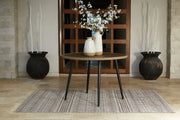 Amaris - Brown / Black - Round Dining Table - JaxCo Furniture