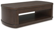 Korestone - Dark Brown - Lift Top Cocktail Table - JaxCo Furniture