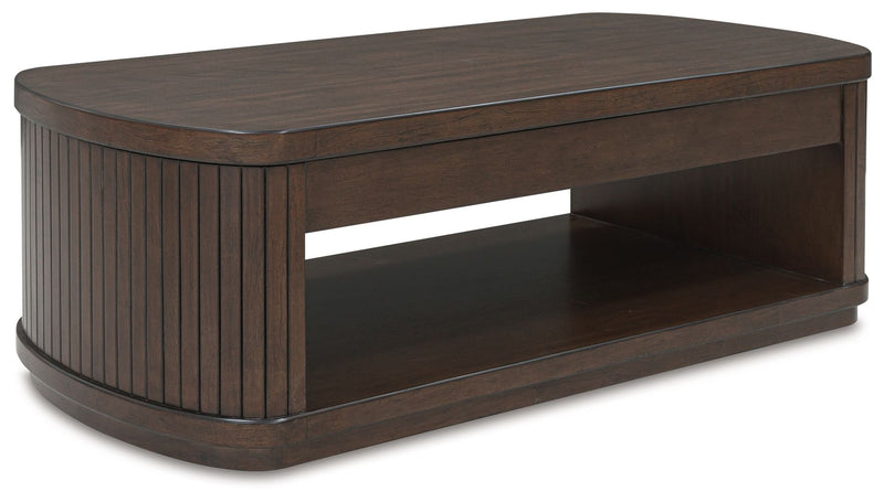 Korestone - Dark Brown - Lift Top Cocktail Table - JaxCo Furniture
