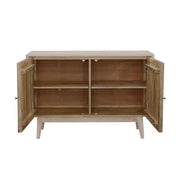 Ixora - 2 Door Wood Accent Cabinet - White Washed And Black - JaxCo Furniture