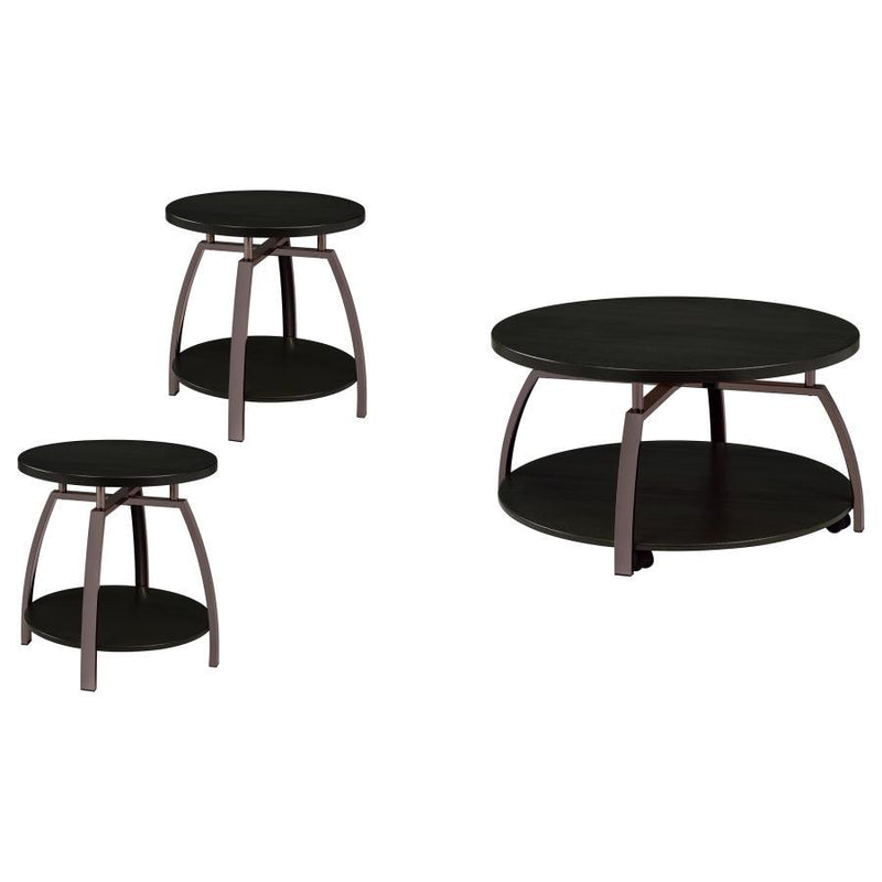 Dacre - Round Coffee And End Table Set - JaxCo Furniture