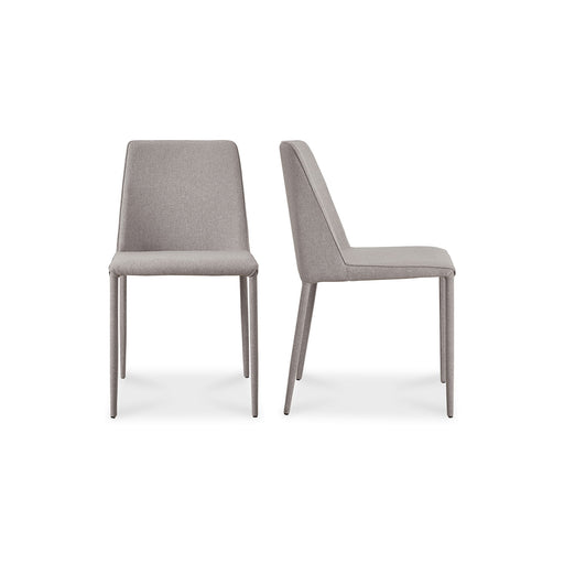 Nora - Fabric Dining Dining Chair (Set of 2) - Light Gray - JaxCo Furniture