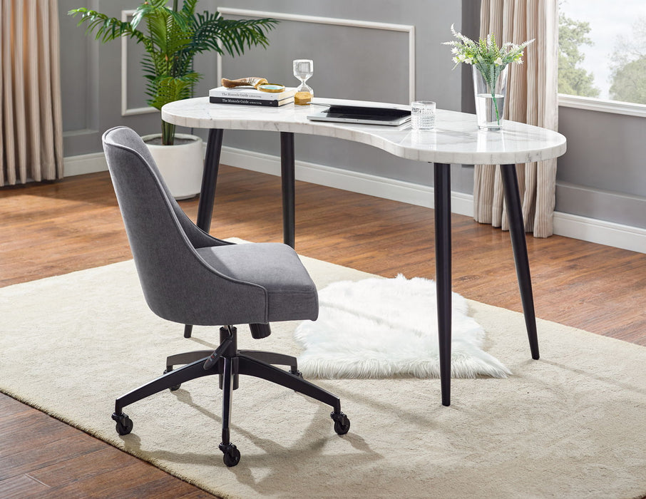 Kinsley - Desk And Chair - Dark Gray - JaxCo Furniture