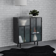 Dalia - 2 Door Accent Storage Cabinet With Shelving - Black - JaxCo Furniture
