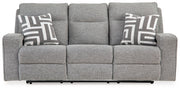 Biscoe - Pewter - Power Reclining Sofa With Adj Headrest - JaxCo Furniture