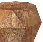 Jacinto - Octagonal Solid Mango Wood Side Table - JaxCo Furniture