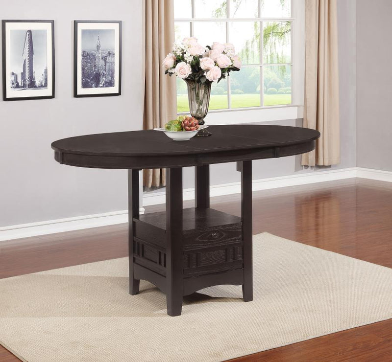 Lavon - Oval Extension Counter Dining Table - Espresso - JaxCo Furniture