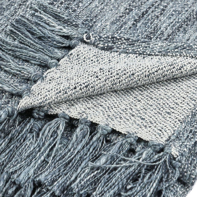 Throws - TC Sharma Throw - Denim Blue - JaxCo Furniture