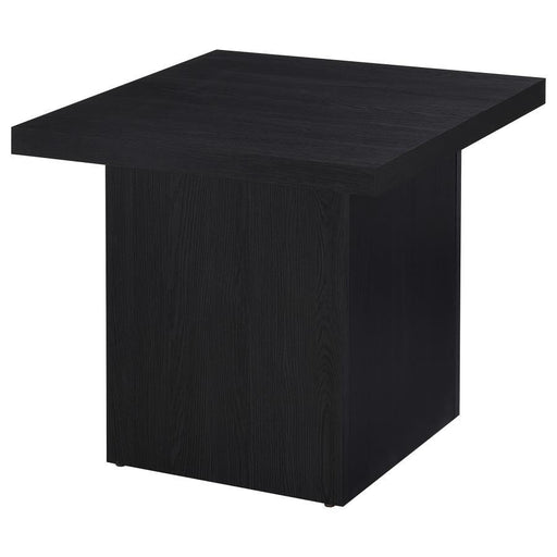 Max - Square Engineered Laminate End Side Table - Black - JaxCo Furniture
