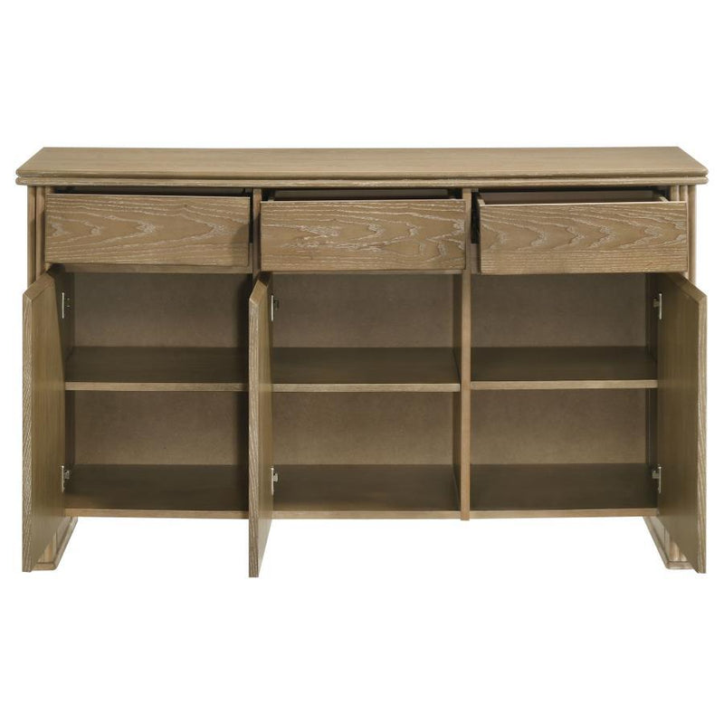 Adina - 2-Door Sideboard Server - Distressed Light Brown - JaxCo Furniture