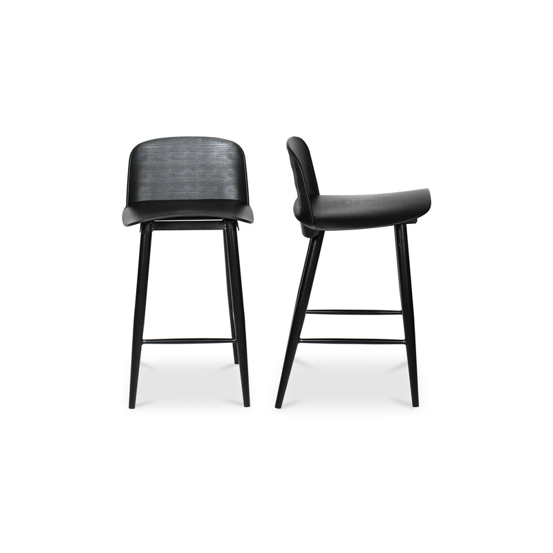 Looey - Counter Stool (Set of 2) - Black - JaxCo Furniture