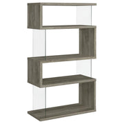 Emelle - 4-Shelf Glass Panel Bookshelf - JaxCo Furniture