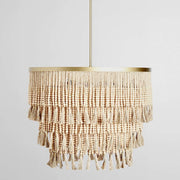 Brittany - Beaded Chandelier - Natural - JaxCo Furniture