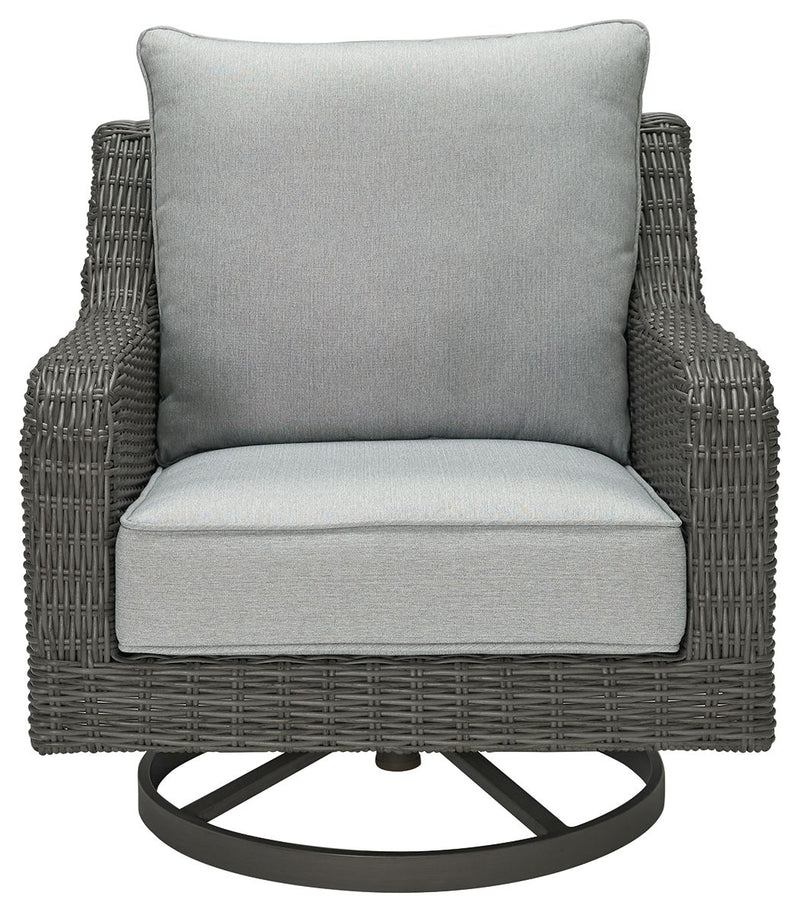Elite Park - Gray - Swivel Lounge w/ Cushion - JaxCo Furniture