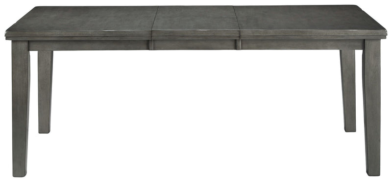 Hallanden - Gray - Rectangular Dining Room Butterfly Extension Table - JaxCo Furniture