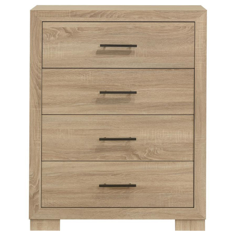Arielle - 4-Drawer Bedroom Chest Of Drawers - Light Oak - JaxCo Furniture