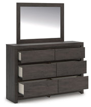Fraluna - Charcoal - Dresser And Mirror - JaxCo Furniture
