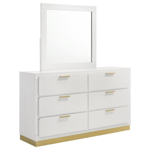 Caraway - 6-Drawer Bedroom Dresser With Mirror - JaxCo Furniture