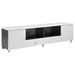 Burkett - 2 Door Engineered Wood TV Stand - White High Gloss - JaxCo Furniture