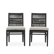 Westville - Outdoor Dining Chair (Set of 2) - Black - JaxCo Furniture