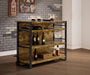 Renaldi - 3-Shelf Home Bar Wine Cabinet - Rustic Nutmeg - JaxCo Furniture