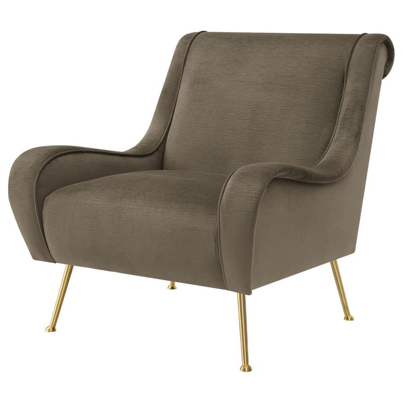 Ricci - Upholstered Saddle Arm Accent Chair - JaxCo Furniture