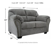Allmaxx - Pewter - Loveseat - JaxCo Furniture