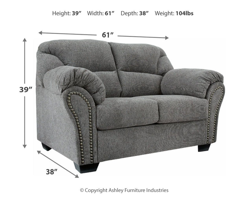 Allmaxx - Pewter - Loveseat - JaxCo Furniture