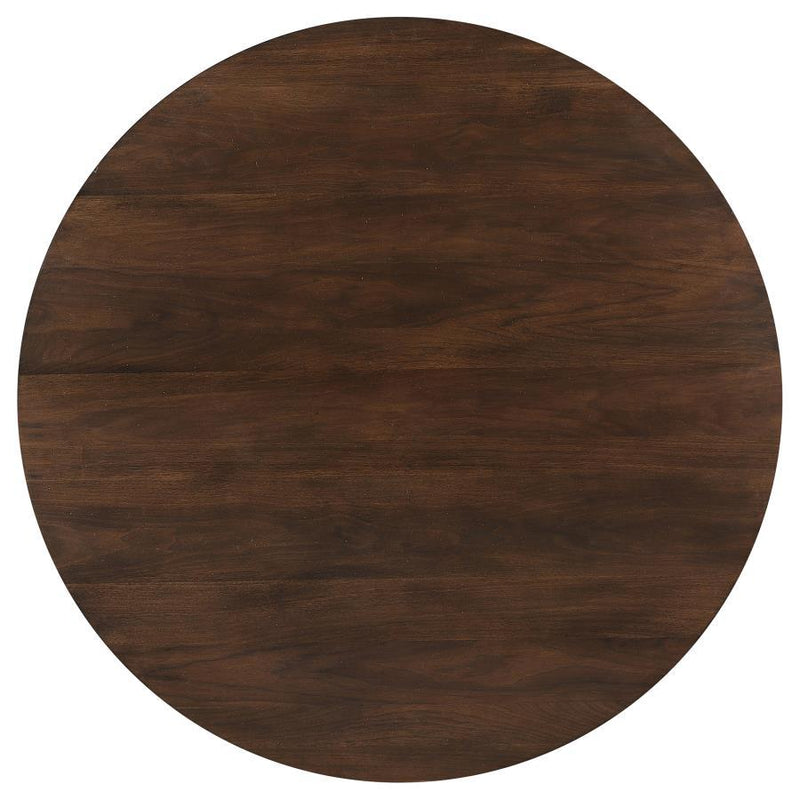 Everton - Round Wood Dining Table - Dark Walnut - JaxCo Furniture