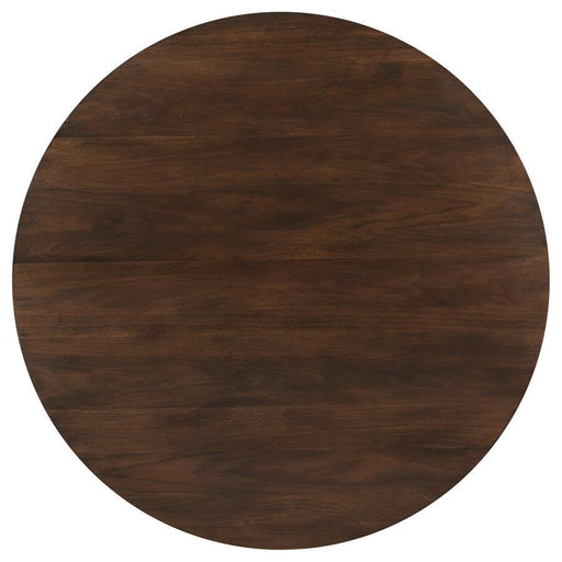 Everton - Round Wood Dining Table - Dark Walnut - JaxCo Furniture