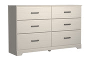 Stelsie - White - Six Drawer Dresser - JaxCo Furniture