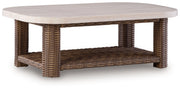 Dolan Creek - Rectangular Cocktail Table - Beige / Brown - JaxCo Furniture