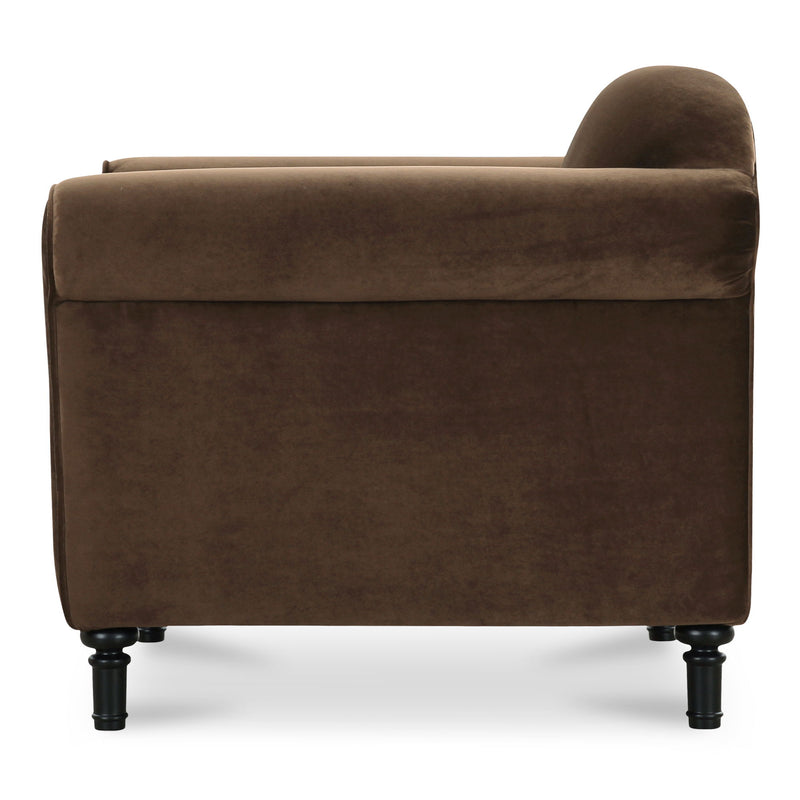 Harmony - Fabric Accent Chair - Dark Brown - JaxCo Furniture