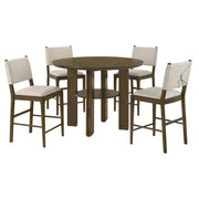 Ottowa - 5 Piece Round Counter Height Dining Room Set - Brown - JaxCo Furniture