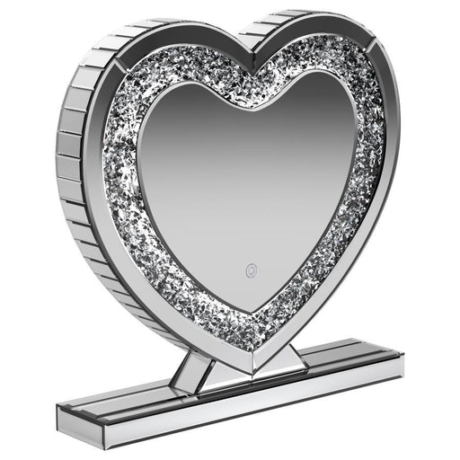 Euston - Heart Shaped Vanity Mirror - Silver - JaxCo Furniture