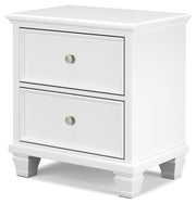 Fortman - White - Two Drawer Night Stand - JaxCo Furniture