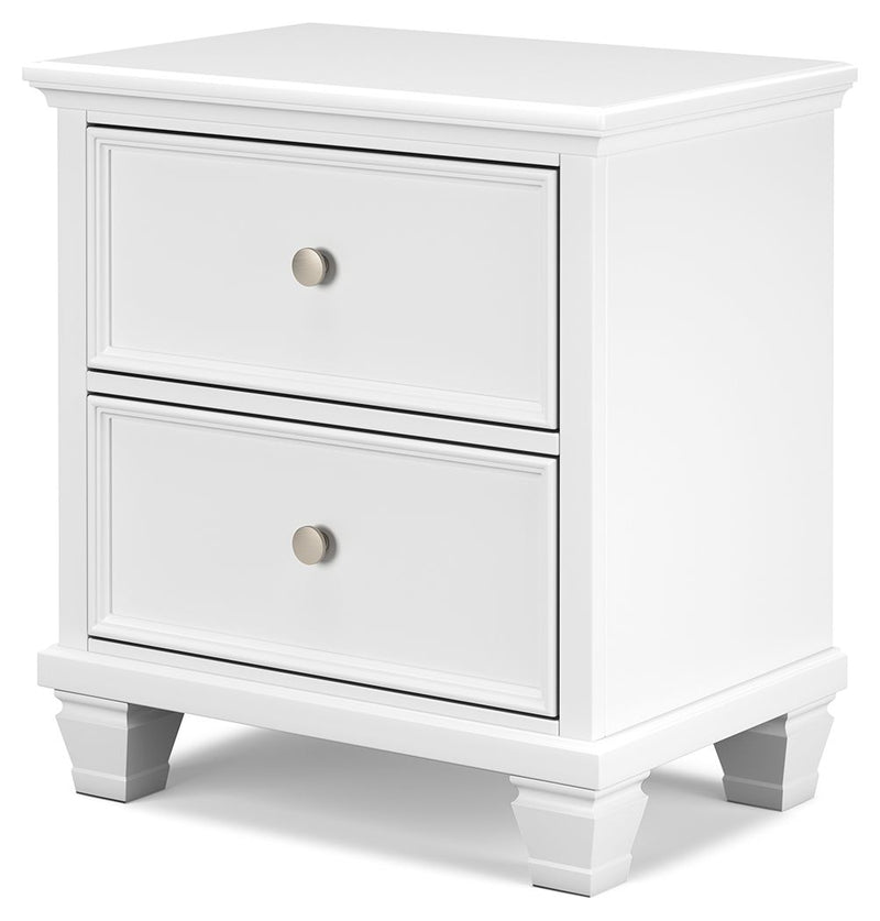 Fortman - White - Two Drawer Night Stand - JaxCo Furniture