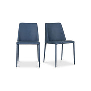 Nora - Vegan Leather Dining Chair (Set of 2) - Ocean Cavern Gray - JaxCo Furniture