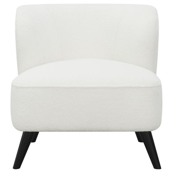 Alonzo - Faux Sheepskin Upholstered Accent Chair - Natural