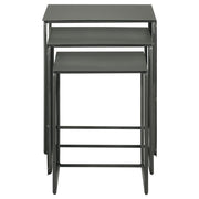 Imez - 3 Piece Rectangular Metal Nesting Table Set - Gray - JaxCo Furniture