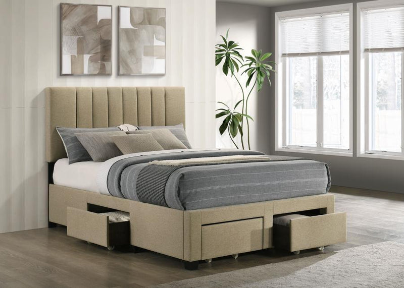 Wheatland - 4-Drawer Upholstered Storage Bed - JaxCo Furniture