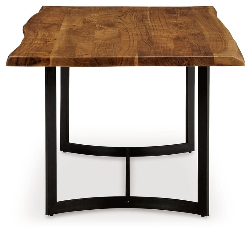 Fortmaine - Brown / Black - Rectangular Dining Room Table - JaxCo Furniture