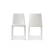 Nora - Vegan Leather Dining Chair (Set of 2) - White - JaxCo Furniture